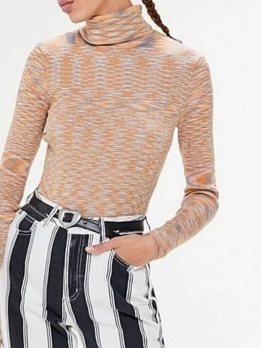 Urban Outfitters Sweet Dreams Turtleneck Sweater Top Size Medium Multicolor